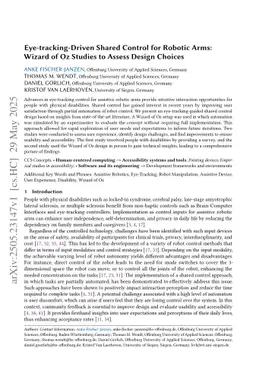 Eye-tracking-Driven Shared Control for Robotic Arms: Wizard of Oz Studies to Assess Design Choices