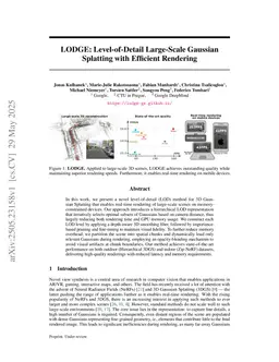 LODGE: Level-of-Detail Large-Scale Gaussian Splatting with Efficient Rendering