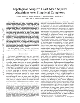 Topological Adaptive Least Mean Squares Algorithms over Simplicial Complexes