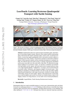 LocoTouch: Learning Dynamic Quadrupedal Transport with Tactile Sensing