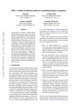 ZIPA: A family of efficient models for multilingual phone recognition