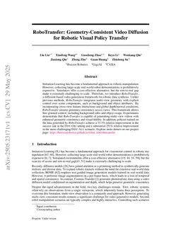RoboTransfer: Controllable Geometry-Consistent Video Diffusion for Manipulation Policy Transfer
