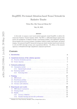 DeepRTE: Pre-trained Attention-based Neural Network for Radiative Transfer