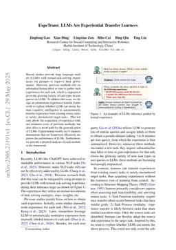 ExpeTrans: LLMs Are Experiential Transfer Learners