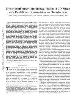 HyperPointFormer: Multimodal Fusion in 3D Space with Dual-Branch Cross-Attention Transformers