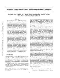 Efficiently Access Diffusion Fisher: Within the Outer Product Span Space