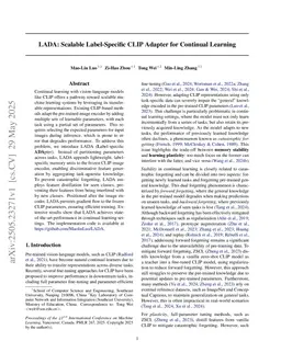 LADA: Scalable Label-Specific CLIP Adapter for Continual Learning