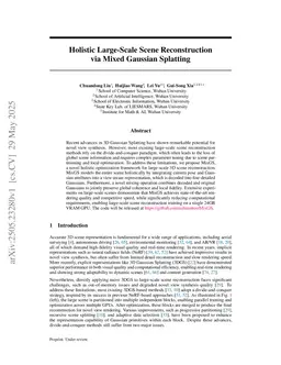 Holistic Large-Scale Scene Reconstruction via Mixed Gaussian Splatting