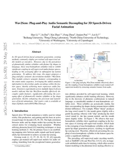 Wav2Sem: Plug-and-Play Audio Semantic Decoupling for 3D Speech-Driven Facial Animation