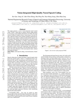 Vision-Integrated High-Quality Neural Speech Coding