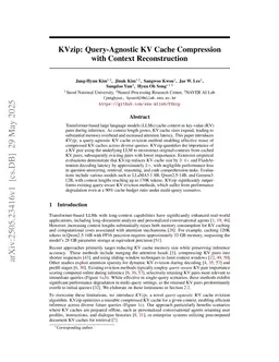 KVzip: Query-Agnostic KV Cache Compression with Context Reconstruction