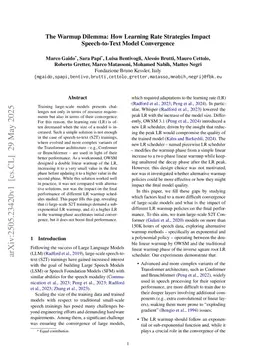 The Warmup Dilemma: How Learning Rate Strategies Impact Speech-to-Text Model Convergence