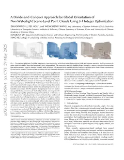 A Divide-and-Conquer Approach for Global Orientation of Non-Watertight Scene-Level Point Clouds Using 0-1 Integer Optimization