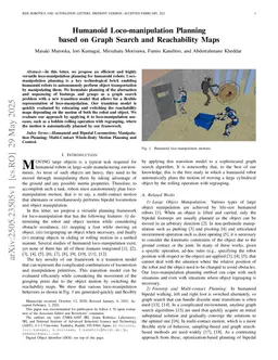 Humanoid Loco-manipulation Planning based on Graph Search and Reachability Maps