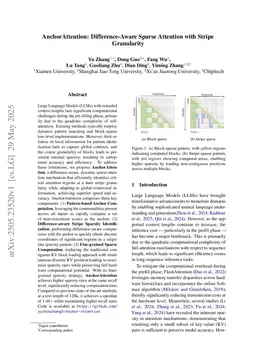 AnchorAttention: Difference-Aware Sparse Attention with Stripe Granularity