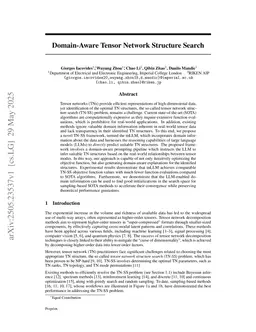 Domain-Aware Tensor Network Structure Search