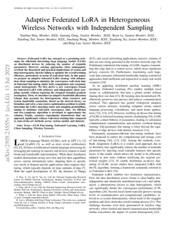 Adaptive Federated LoRA in Heterogeneous Wireless Networks with Independent Sampling