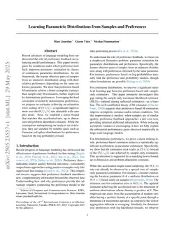 Learning Parametric Distributions from Samples and Preferences