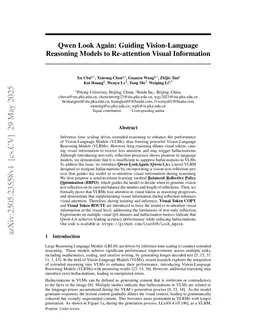 Qwen Look Again: Guiding Vision-Language Reasoning Models to Re-attention Visual Information