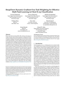 DeepChest: Dynamic Gradient-Free Task Weighting for Effective Multi-Task Learning in Chest X-ray Classification