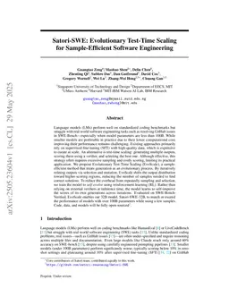 Satori-SWE: Evolutionary Test-Time Scaling for Sample-Efficient Software Engineering