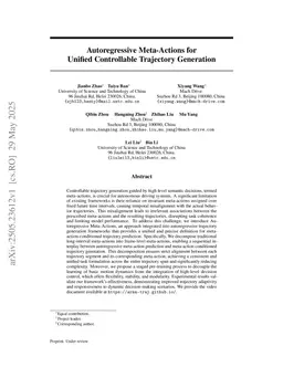 Autoregressive Meta-Actions for Unified Controllable Trajectory Generation
