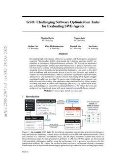 GSO: Challenging Software Optimization Tasks for Evaluating SWE-Agents