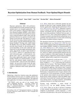 Bayesian Optimization from Human Feedback: Near-Optimal Regret Bounds