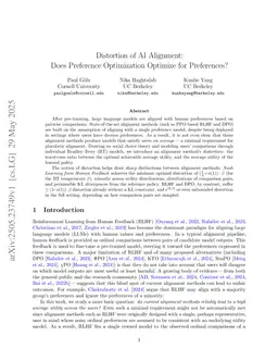 Distortion of AI Alignment: Does Preference Optimization Optimize for Preferences?