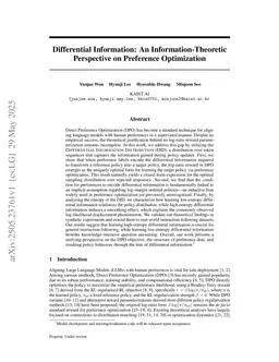 Differential Information Distribution: A Bayesian Perspective on Direct Preference Optimization