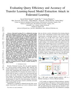 Evaluating Query Efficiency and Accuracy of Transfer Learning-based Model Extraction Attack in Federated Learning