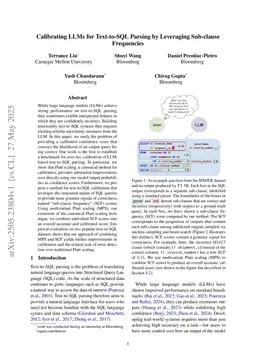 Calibrating LLMs for Text-to-SQL Parsing by Leveraging Sub-clause Frequencies