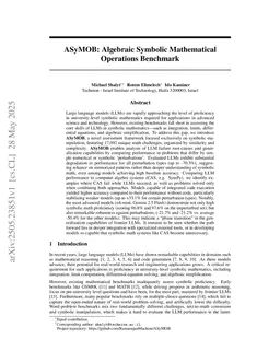 ASyMOB: Algebraic Symbolic Mathematical Operations Benchmark