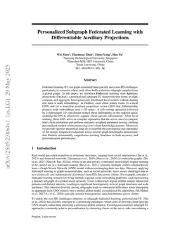Personalized Subgraph Federated Learning with Differentiable Auxiliary Projections