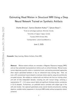 Estimation of Head Motion in Structural MRI and its Impact on Cortical Thickness Measurements in Retrospective Data
