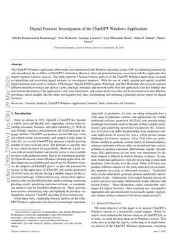 Digital Forensic Investigation of the ChatGPT Windows Application