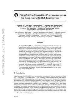 SwingArena: Competitive Programming Arena for Long-context GitHub Issue Solving