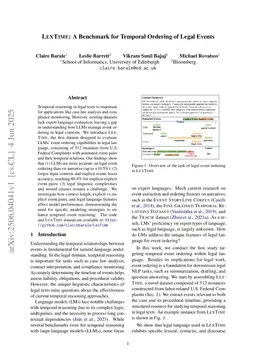 LexTime: A Benchmark for Temporal Ordering of Legal Events