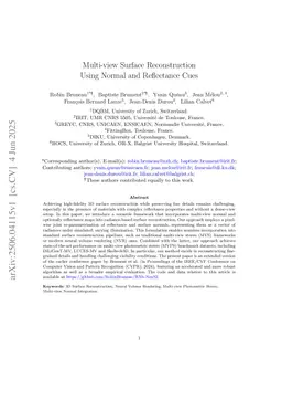 Multi-view Surface Reconstruction Using Normal and Reflectance Cues