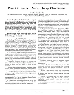 Recent Advances in Medical Image Classification