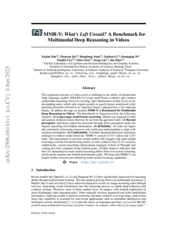 MMR-V: What's Left Unsaid? A Benchmark for Multimodal Deep Reasoning in Videos