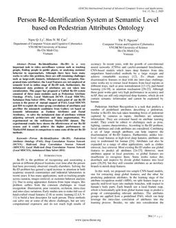 Person Re-Identification System at Semantic Level based on Pedestrian Attributes Ontology