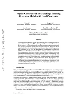 Physics-Constrained Flow Matching: Sampling Generative Models with Hard Constraints