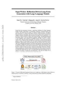 SuperWriter: Reflection-Driven Long-Form Generation with Large Language Models