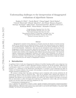Understanding challenges to the interpretation of disaggregated evaluations of algorithmic fairness