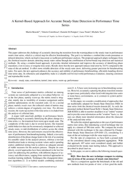 A Kernel-Based Approach for Accurate Steady-State Detection in Performance Time Series