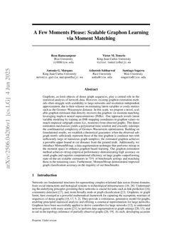 A Few Moments Please: Scalable Graphon Learning via Moment Matching
