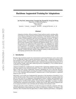 Backbone Augmented Training for Adaptations
