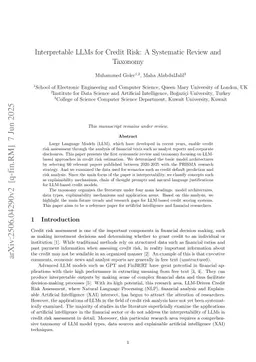 Interpretable LLMs for Credit Risk: A Systematic Review and Taxonomy