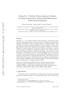 BridgeNet: A Hybrid, Physics-Informed Machine Learning Framework for Solving High-Dimensional Fokker-Planck Equations